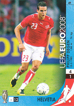 Philipp Degen Switzerland Panini Euro 2008 Card Game #49